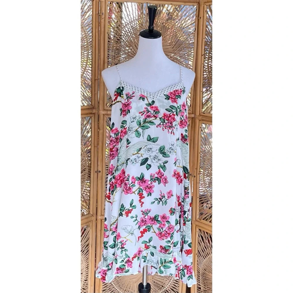 Anthropologie Layla Floral Slip Sleep Dress Size Medium - Picture 3 of 6
